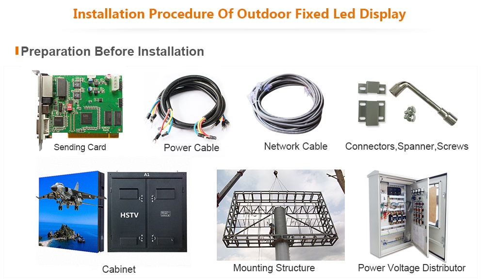 ph10 OptoKingdom Installation procedure of outdoor fixed led display