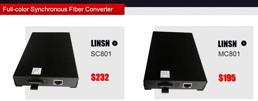 led display fiber converter