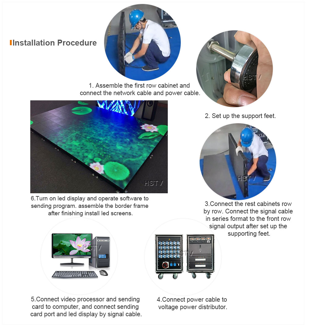 OptoKingdom Installation Procedure Of Dance Floor LED Screen