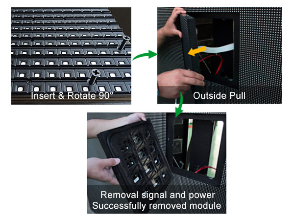 outdoor module front maintain led display