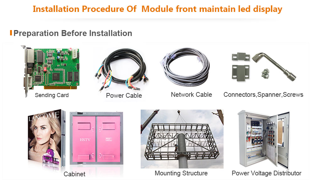 PH10 SMD outdoor module front maintain led display