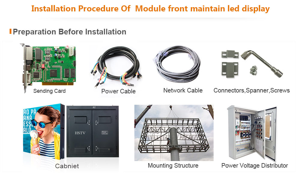 PH6 SMD outdoor module front maintain led Screen