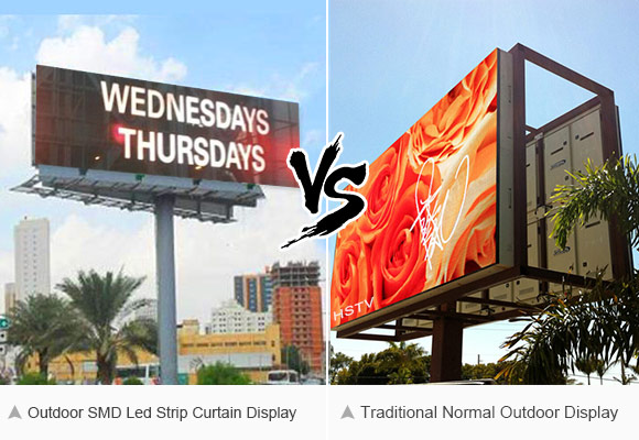 Compare with outdoor advertising screen