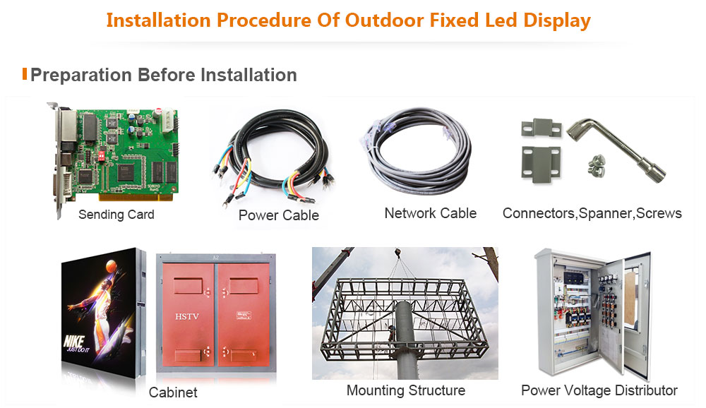 ph12.5 OptoKingdom Installation procedure of outdoor fixed led display