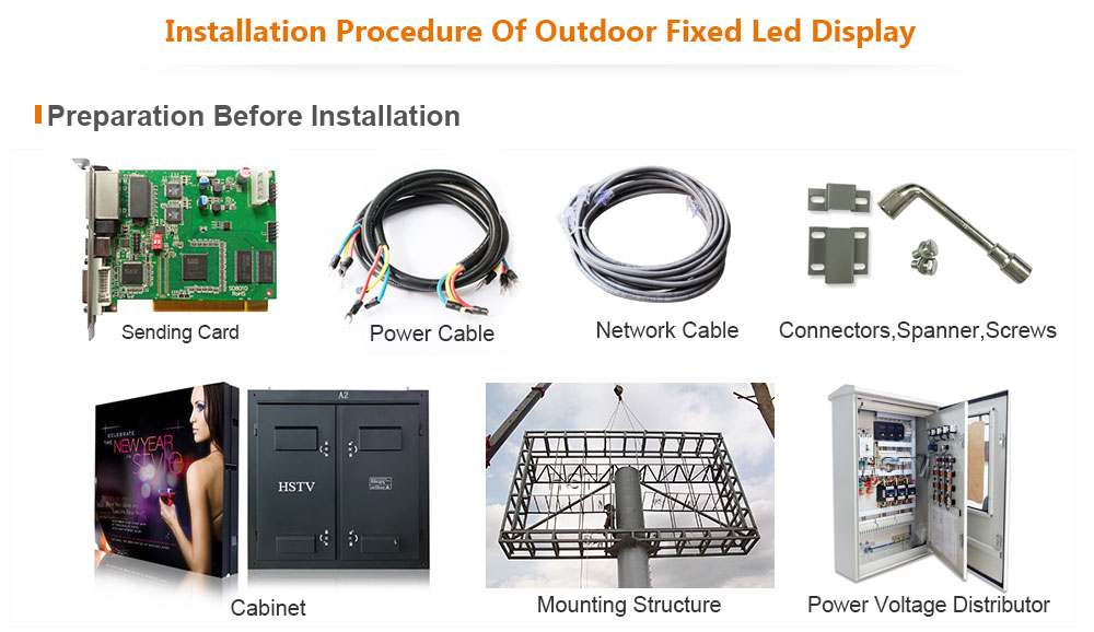 PH16 OptoKingdom Installation procedure of outdoor fixed led display