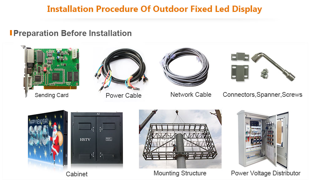 ph16 OptoKingdom Installation procedure of outdoor fixed led display