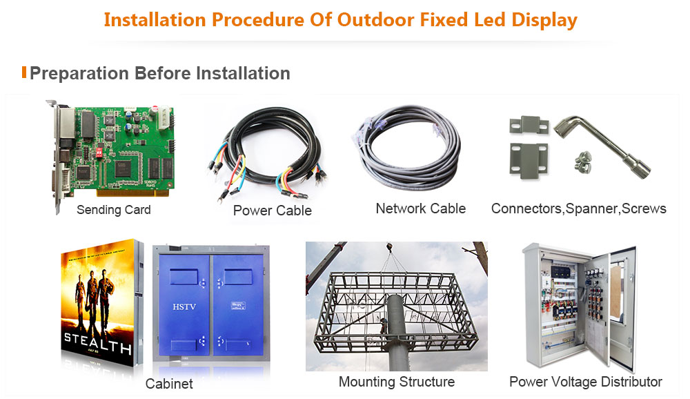 ph10 OptoKingdom Installation procedure of outdoor fixed led display