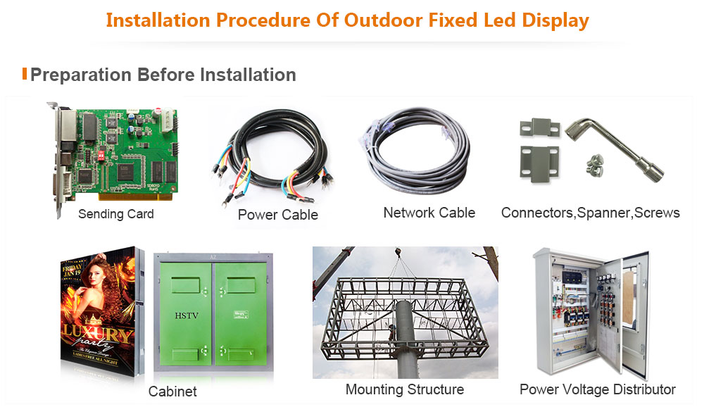 OptoKingdom Installation procedure of outdoor fixed led display