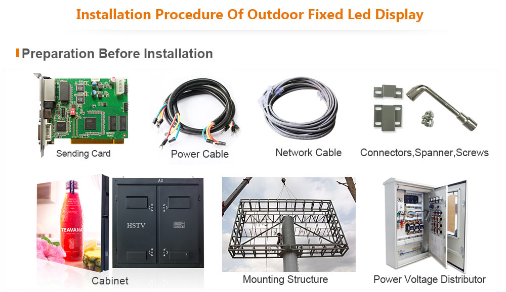 ph10 OptoKingdom Installation procedure of outdoor fixed led display