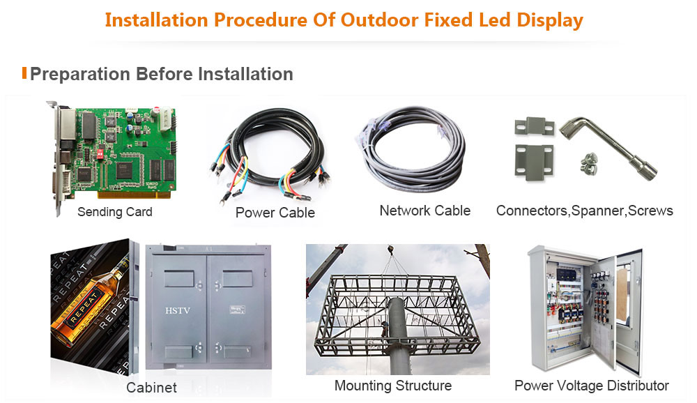 PH10 OptoKingdom Installation procedure of outdoor fixed led display