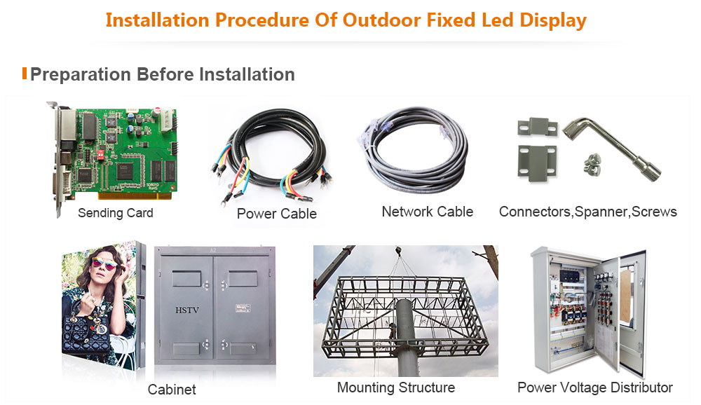 ph10 OptoKingdom Installation procedure of outdoor fixed led display