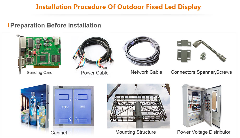 ph12 OptoKingdom Installation procedure of outdoor fixed led display