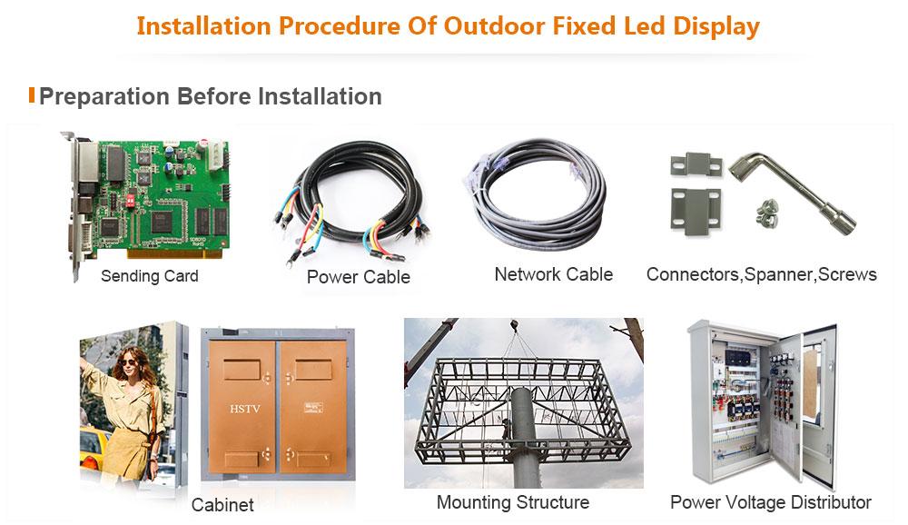 ph16 OptoKingdom Installation procedure of outdoor fixed led display