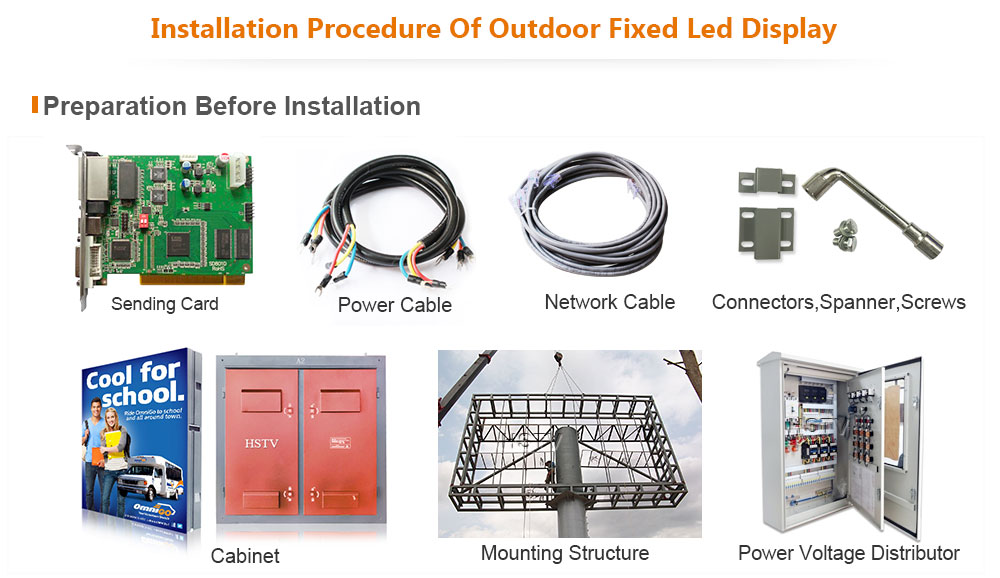 OptoKingdom Installation procedure of outdoor fixed led display