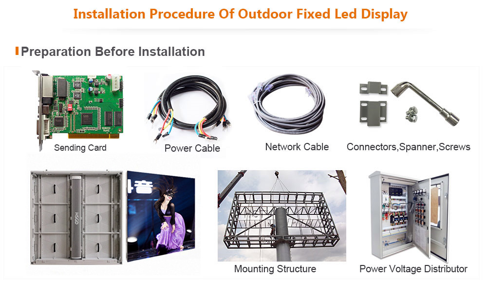 ph10 OptoKingdom Installation procedure of outdoor fixed led display