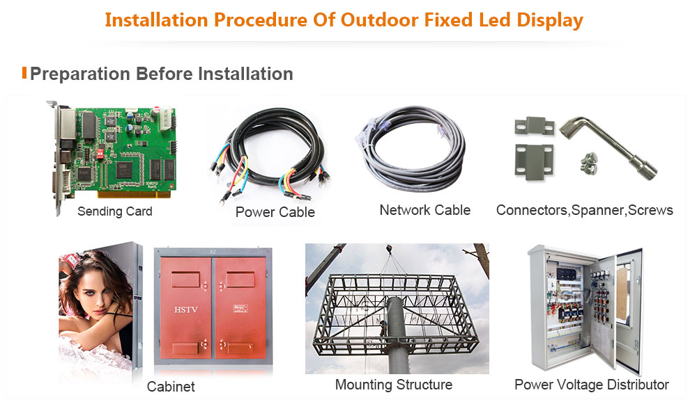 PH8 OptoKingdom Installation procedure of outdoor fixed led display