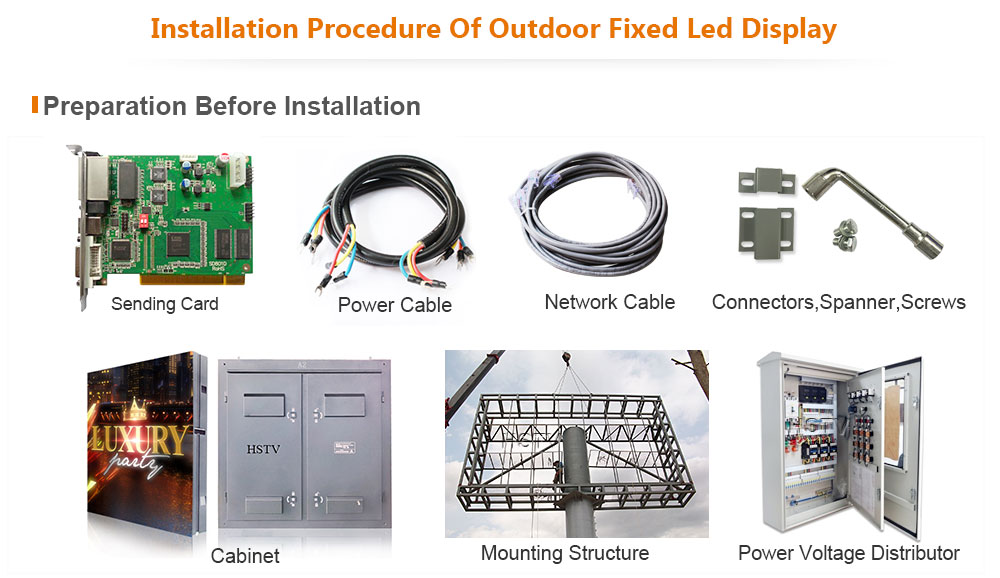 OptoKingdom Installation procedure of outdoor fixed led display