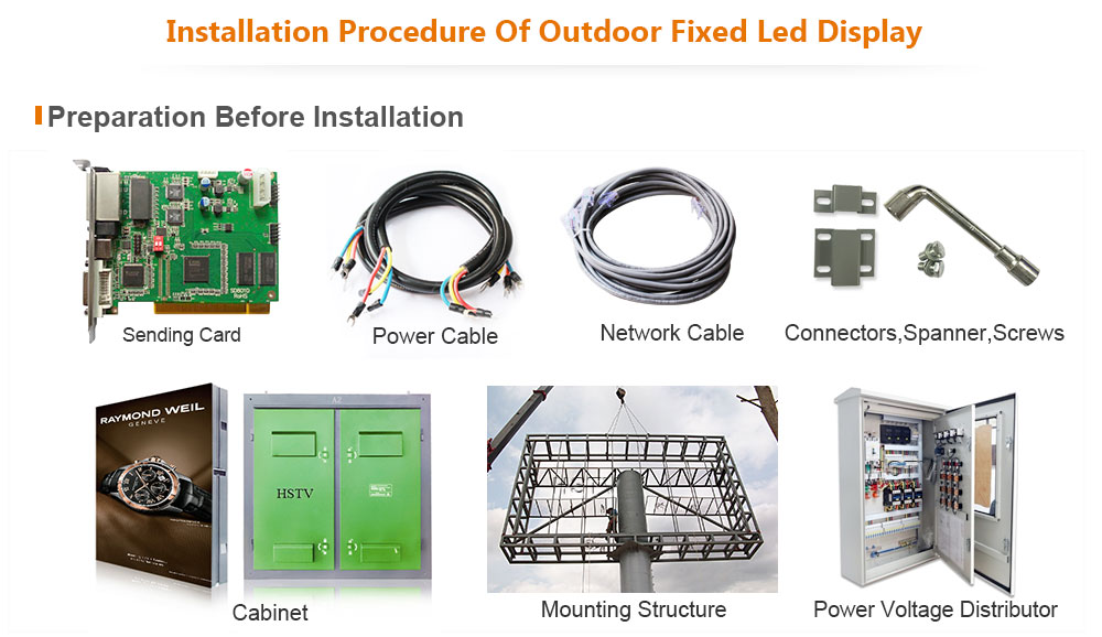 ph12 OptoKingdom Installation procedure of outdoor fixed led display