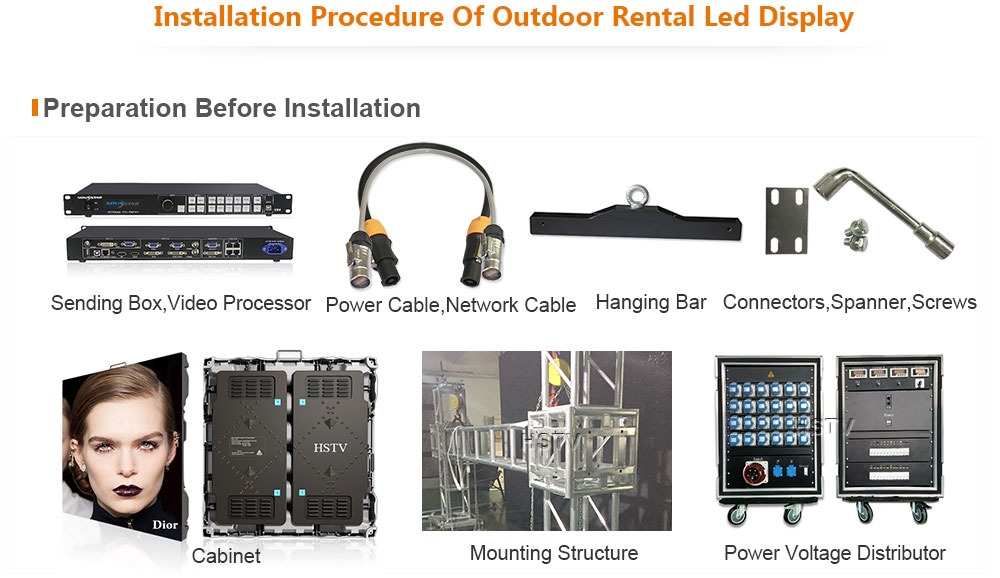 OptoKingdom Installation procedure of outdoor Rental led screen