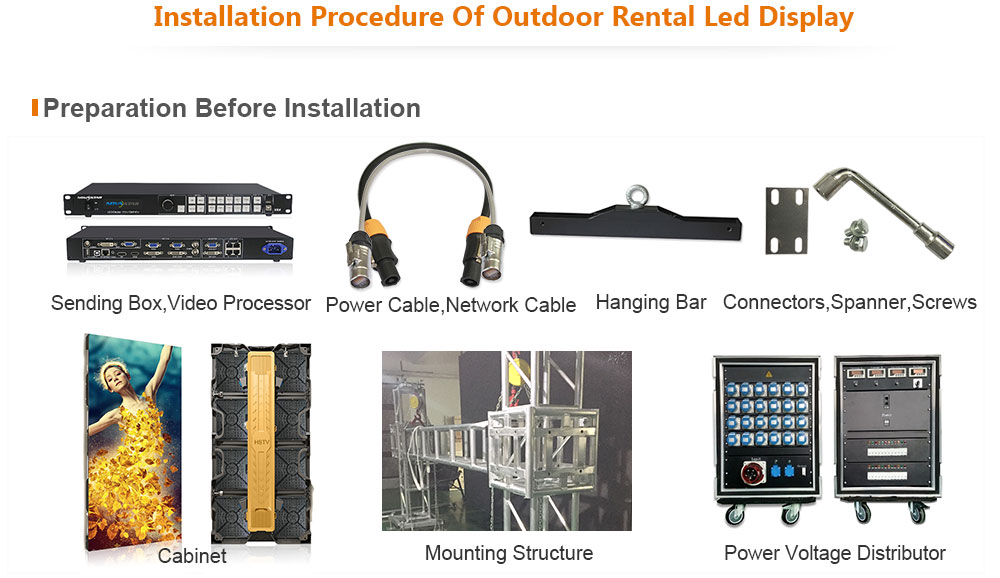 PH7.81 OptoKingdom Installation procedure of outdoor Rental led screen