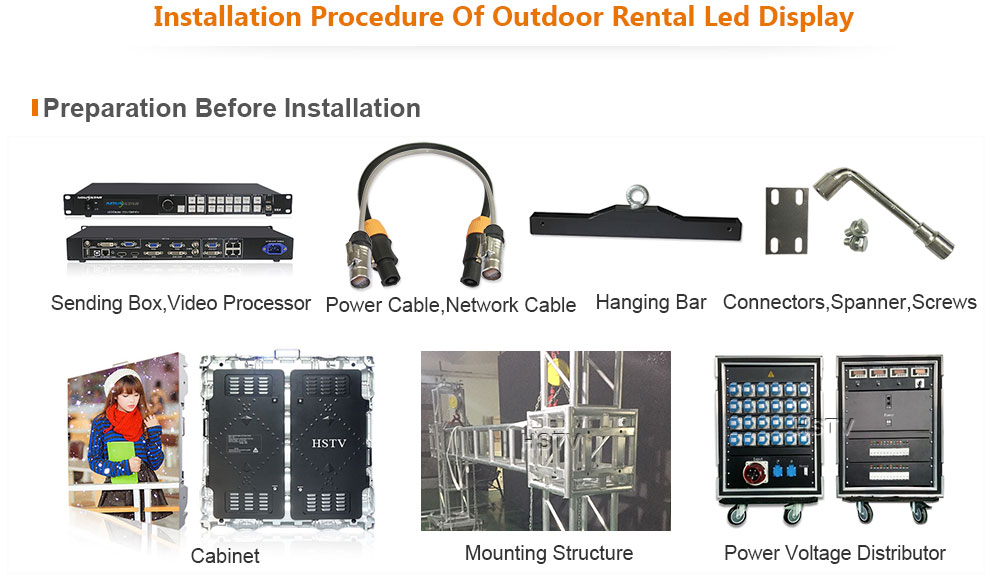 OptoKingdom Installation procedure of outdoor Rental led screen