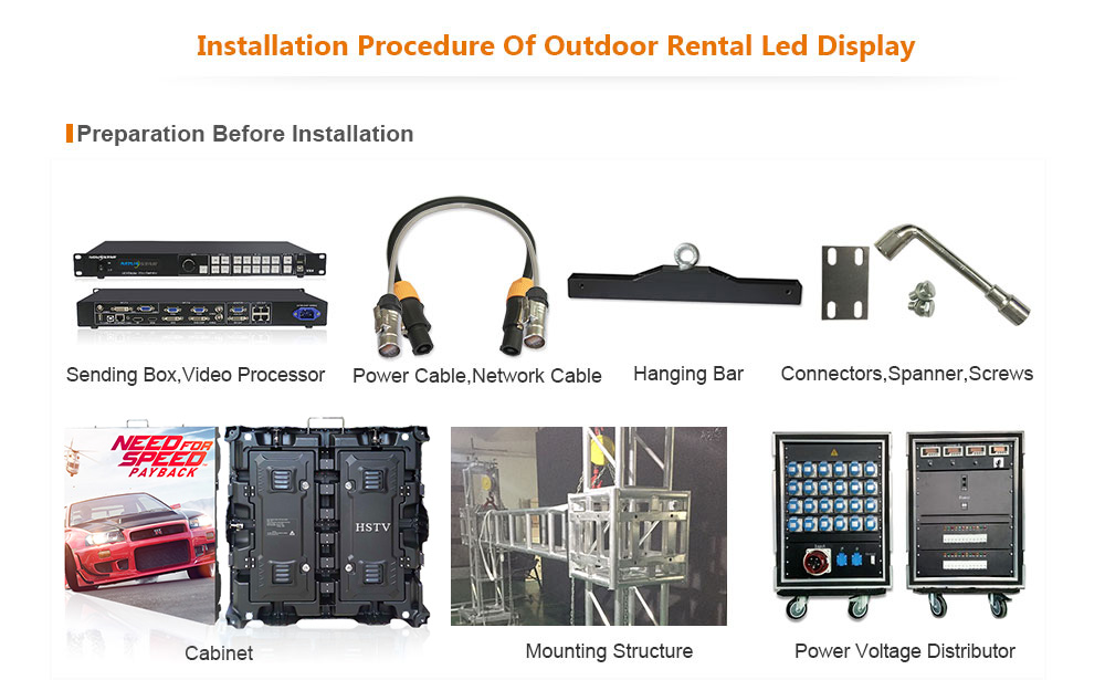 ph8 OptoKingdom Installation procedure of outdoor Rental led screen