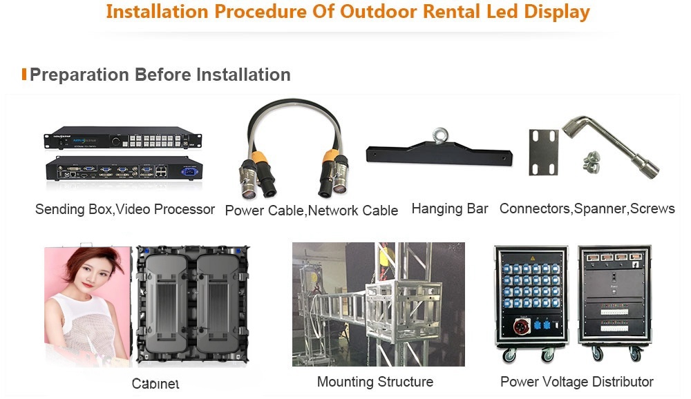 PH5 OptoKingdom Installation procedure of outdoor Rental led screen
