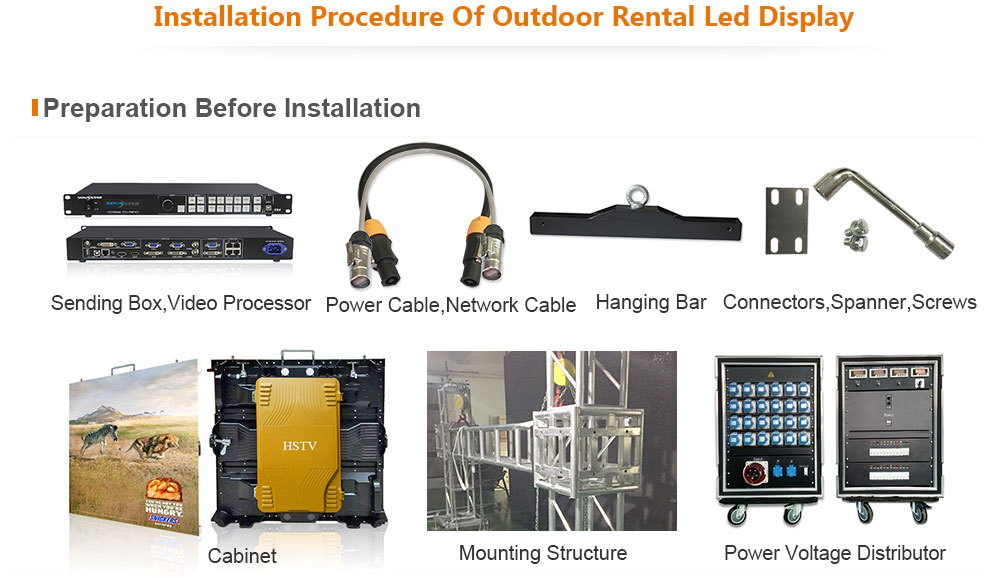 ph6 OptoKingdom Installation procedure of outdoor Rental led screen