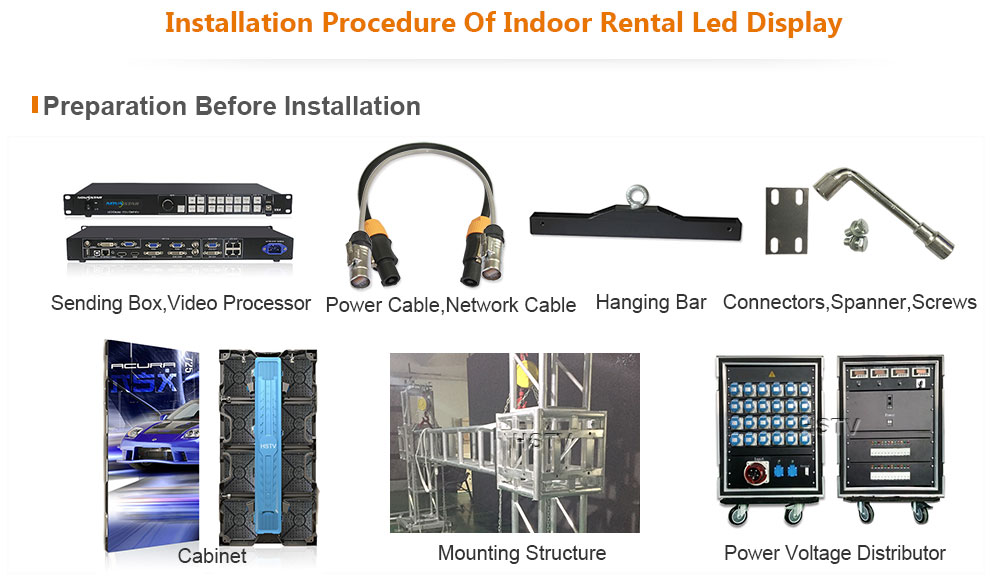 OptoKingdom Installation procedure of indoor rental led display