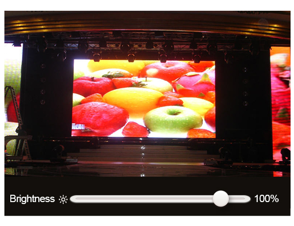 led screen for showcase advertising