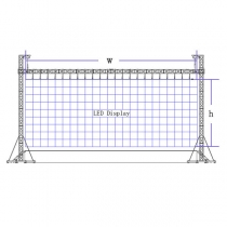 LED Display Mounting Structure 1000×1000mm