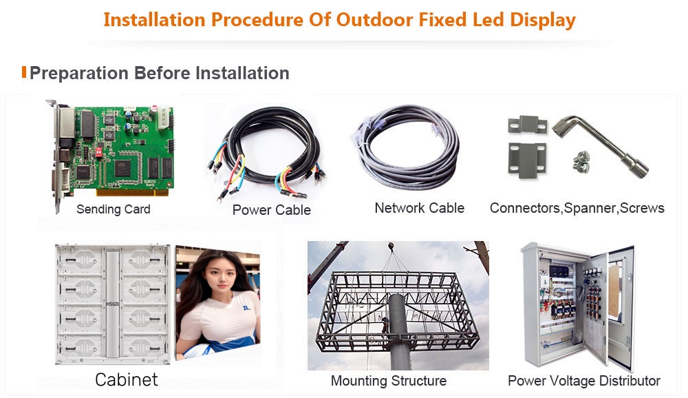 ph10 OptoKingdom Installation procedure of outdoor fixed led display