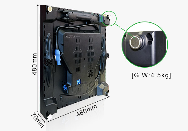 PH2.5 Indoor Magnet Cabinet Front Maintain Led Screen